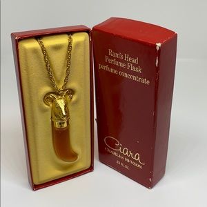 Vintage Rare Ciara Perfume Flask Rams Head